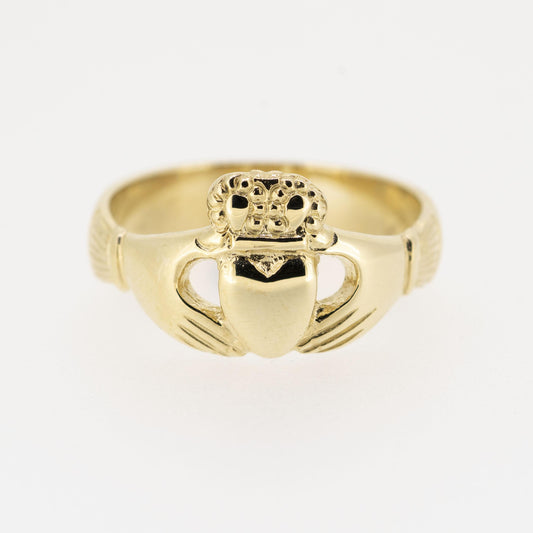 9ct Yellow Gold 100 Year Claddagh Ring