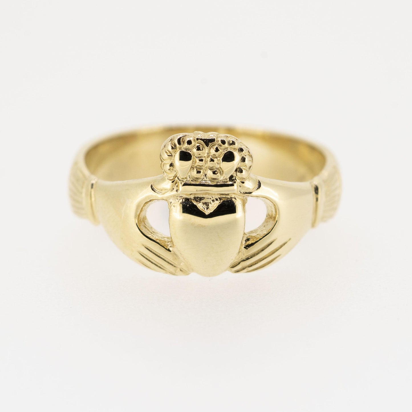 14ct Yellow 100 Year Claddagh Ring — authentic Irish Claddagh ring handcrafted in Galway, Ireland