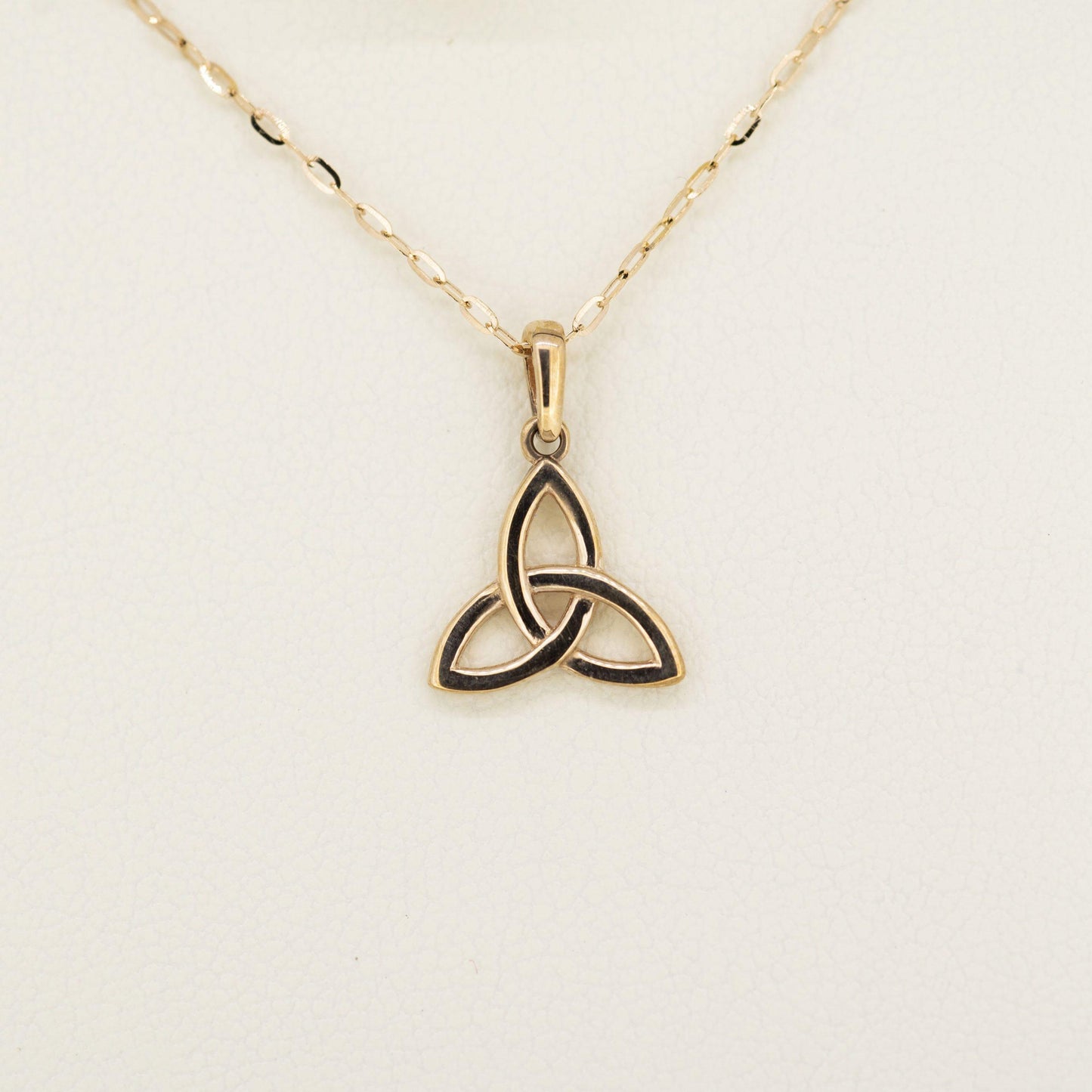 9ct Rose Gold Trinity Necklace — authentic Irish necklace handcrafted in Galway, Ireland