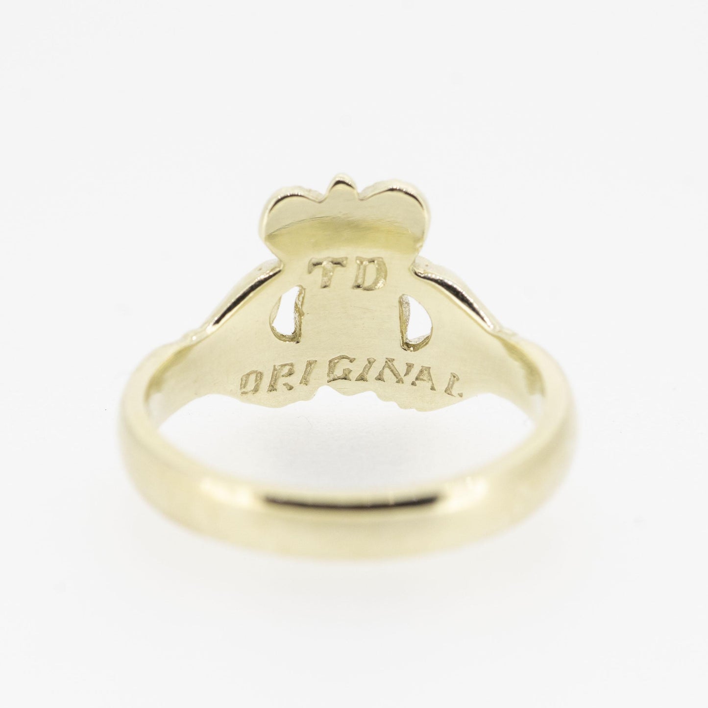 LADIES 14CT YELLOW GOLD CLADDAGH RING