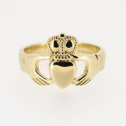 GENTS 9CT YELLOW GOLD CLADDAGH RING