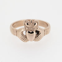 Ladies 9ct Rose Gold Claddagh Ring