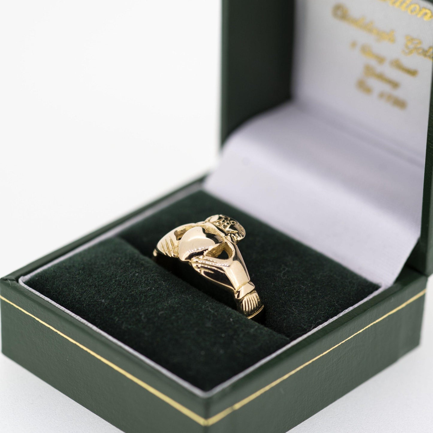 18ct Rose 100 Year Claddagh Ring