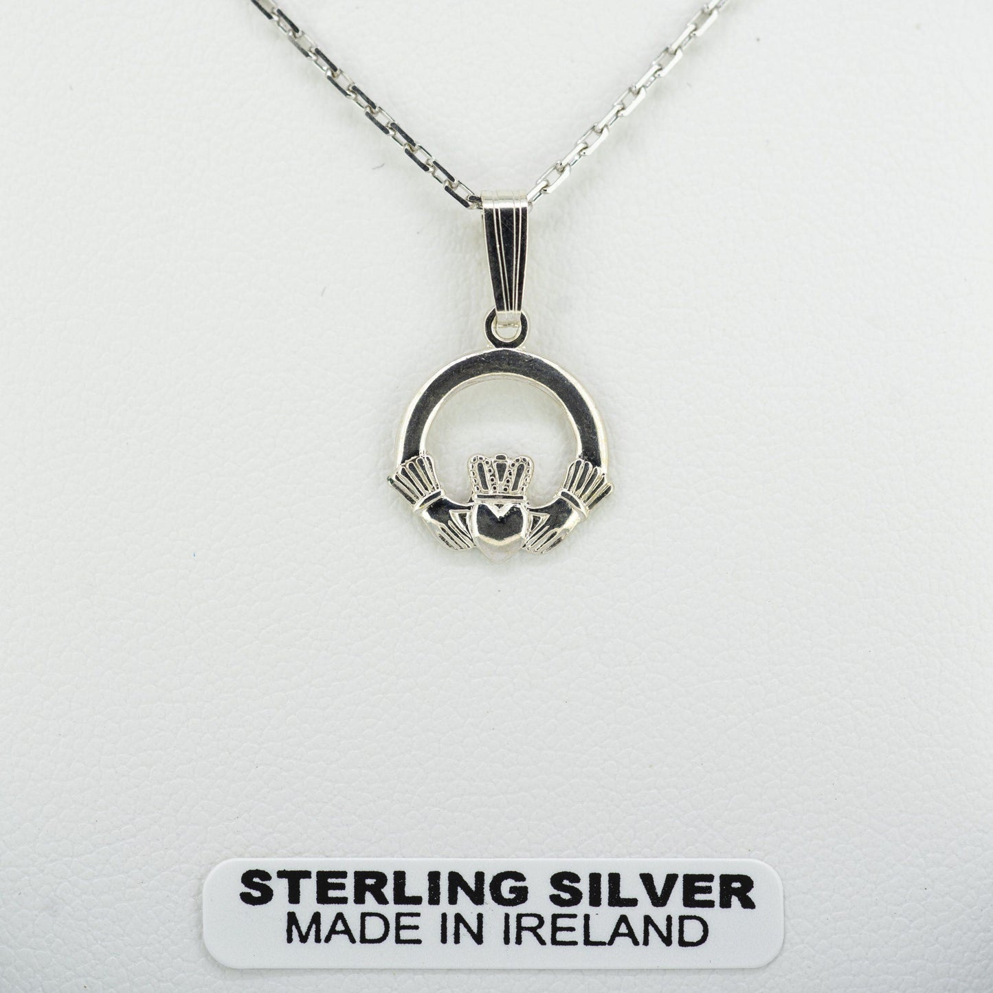 Silver Claddagh Necklace — authentic Irish Claddagh necklace handcrafted in Galway, Ireland