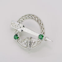 Silver Tara Broach with Agate Stones