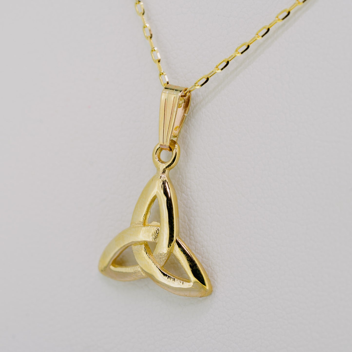 9ct Gold Trinity Necklace — authentic Irish necklace handcrafted in Galway, Ireland