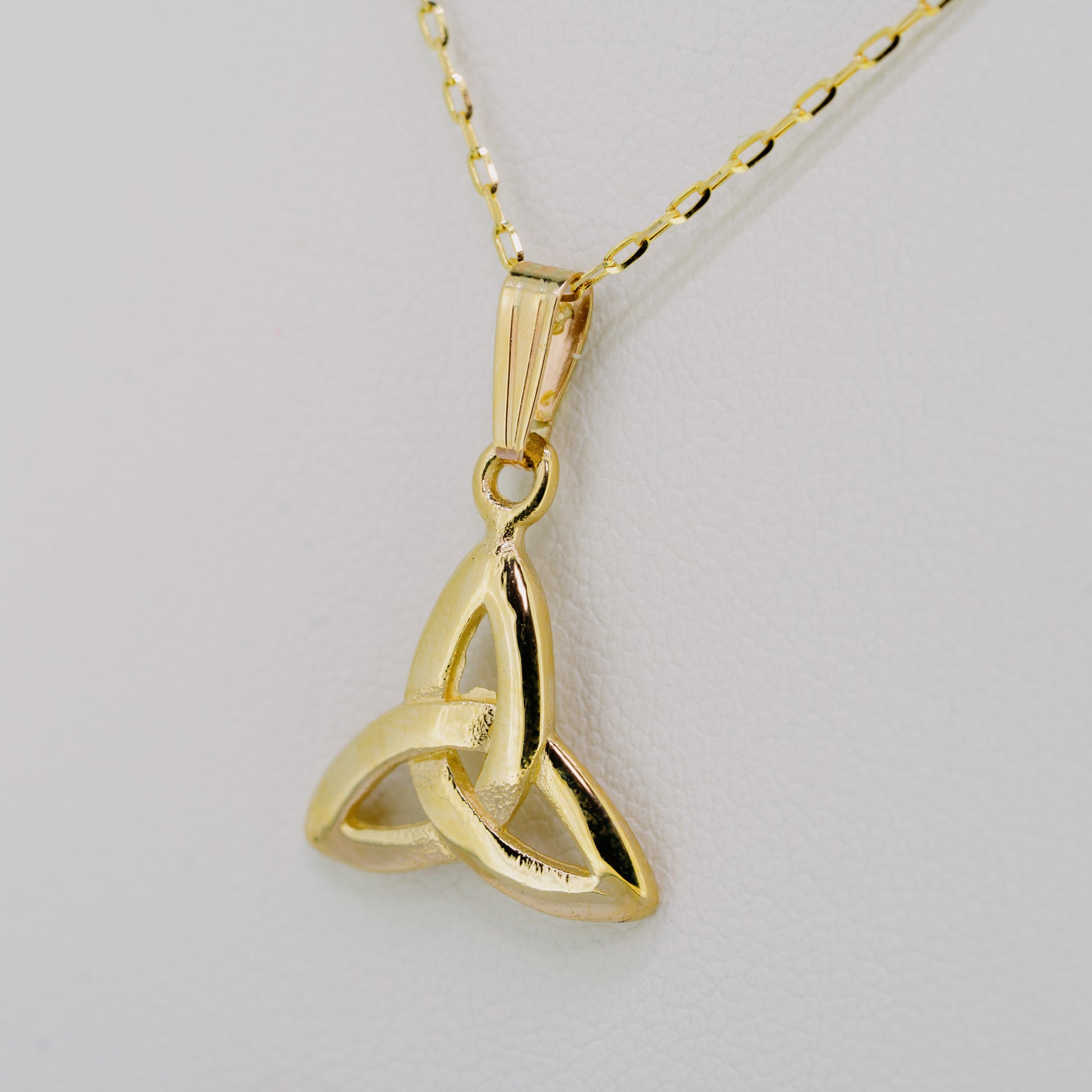 9ct Gold Trinity Necklace — authentic Irish necklace handcrafted in Galway, Ireland