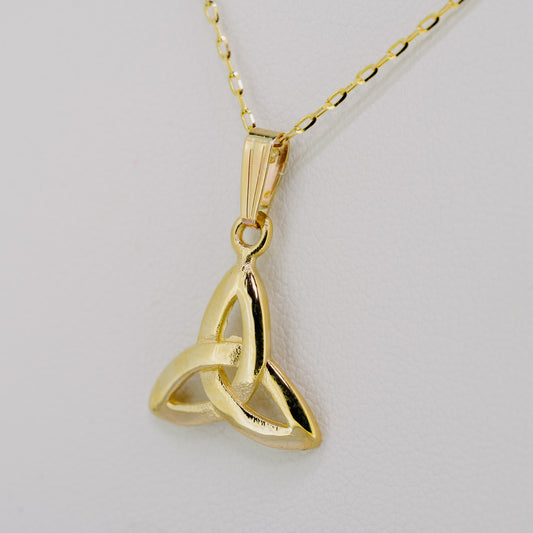 9ct Gold Trinity Necklace — authentic Irish necklace handcrafted in Galway, Ireland