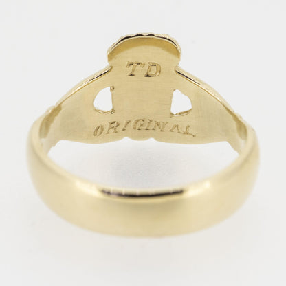 9ct Yellow Gold 100 Year Claddagh Ring — authentic Irish Claddagh ring handcrafted in Galway, Ireland
