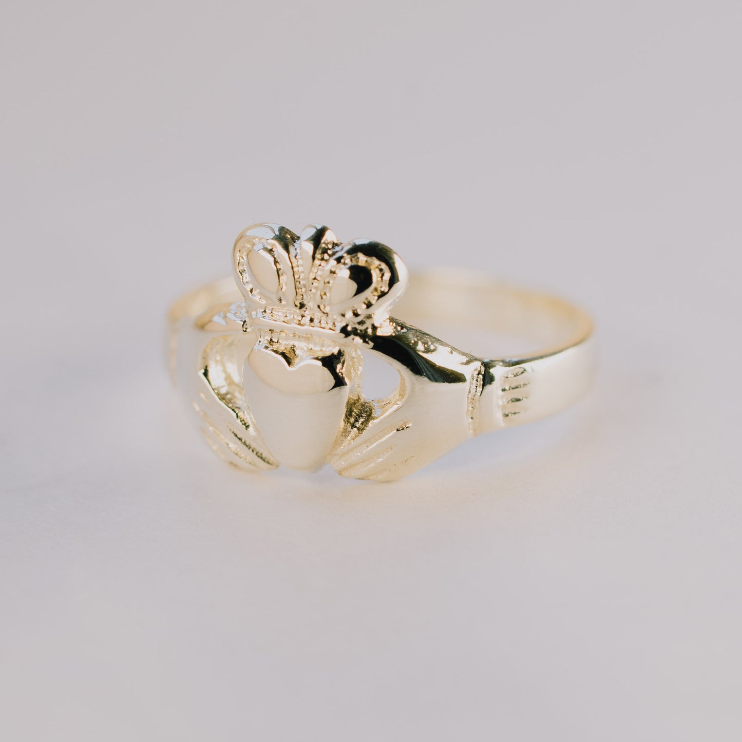 Childrens 9ct White Gold Claddagh Ring — authentic Irish Claddagh ring handcrafted in Galway, Ireland