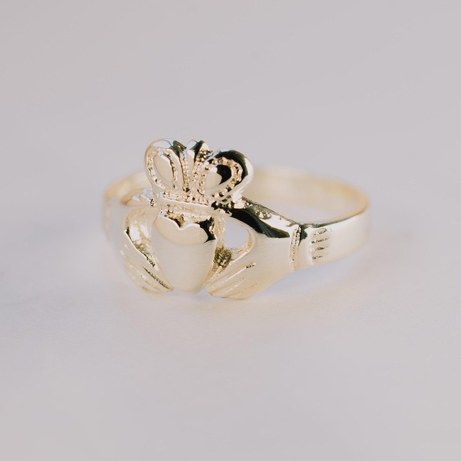 Childrens 9ct White Gold Claddagh Ring — authentic Irish Claddagh ring handcrafted in Galway, Ireland