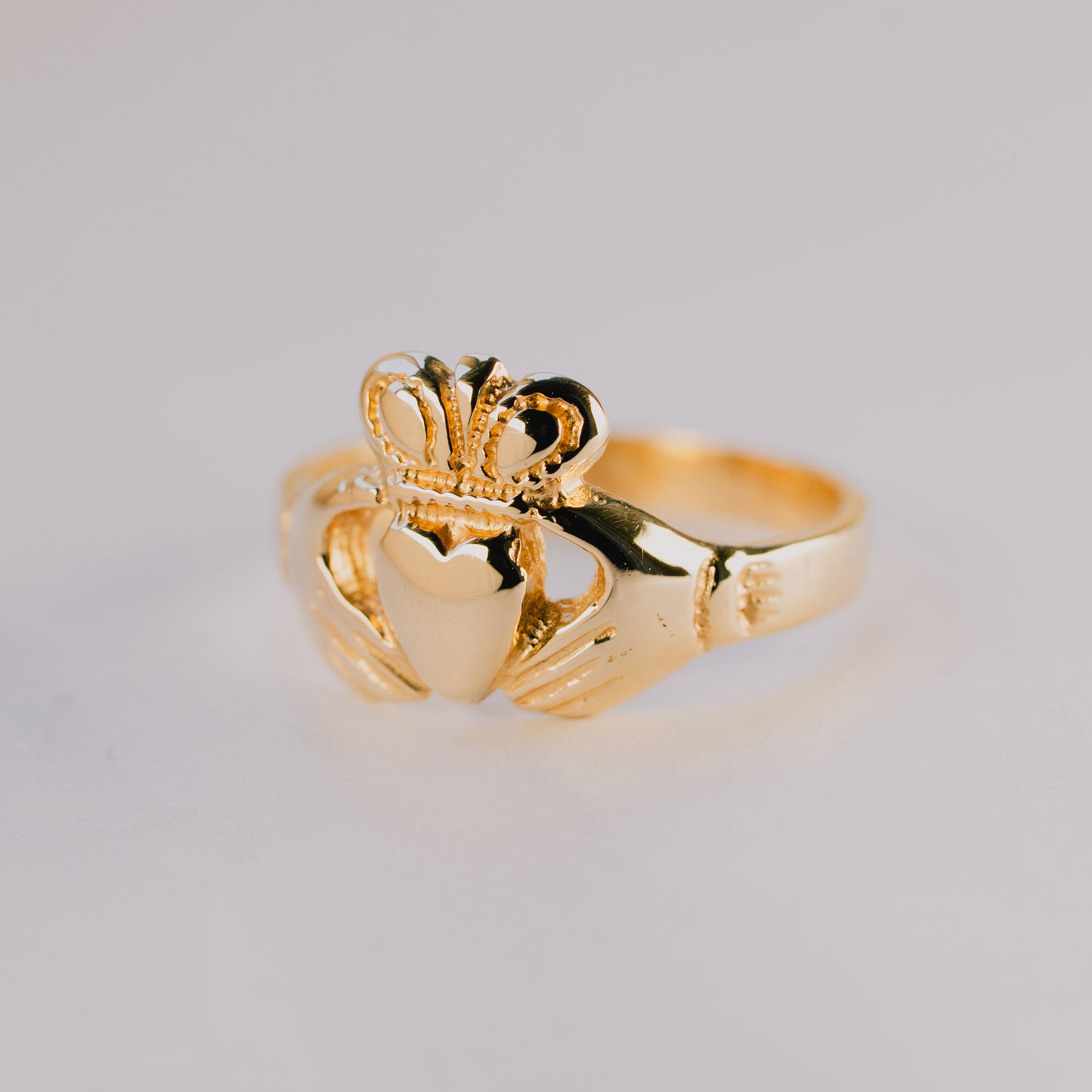 Childrens 9ct Yellow Gold Claddagh Ring — authentic Irish Claddagh ring handcrafted in Galway, Ireland