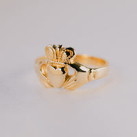 Childrens 9ct Yellow Gold Claddagh Ring — authentic Irish Claddagh ring handcrafted in Galway, Ireland