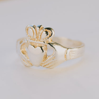 Childrens Sterling Silver Claddagh Ring — authentic Irish Claddagh ring handcrafted in Galway, Ireland