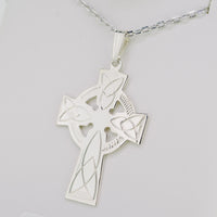 Silver Celtic Cross Necklace — authentic Irish necklace handcrafted in Galway, Ireland