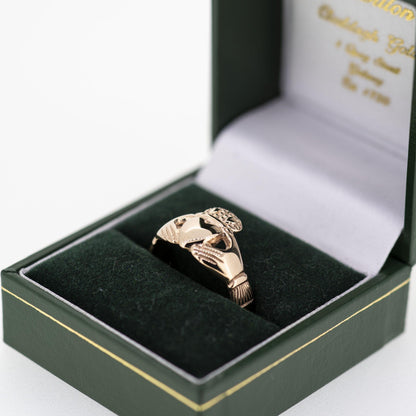 14ct Rose 100 Year Claddagh Ring — authentic Irish Claddagh ring handcrafted in Galway, Ireland