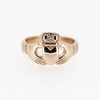 14ct Rose 100 Year Claddagh Ring — authentic Irish Claddagh ring handcrafted in Galway, Ireland