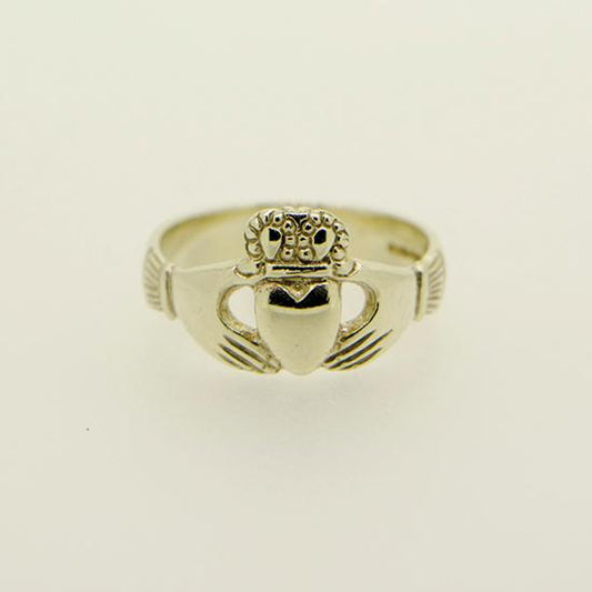 18ct White 100 Year Claddagh Ring — authentic Irish Claddagh ring handcrafted in Galway, Ireland