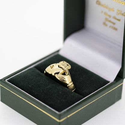 18ct Yellow Gold 100 Year Claddagh Ring — authentic Irish Claddagh ring handcrafted in Galway, Ireland