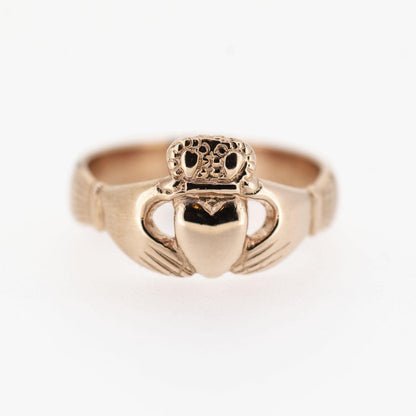 9ct Rose 100 Year Claddagh Ring — authentic Irish Claddagh ring handcrafted in Galway, Ireland