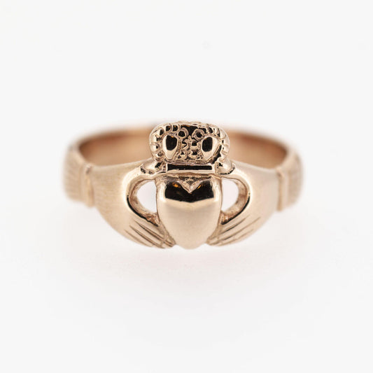9ct Rose 100 Year Claddagh Ring — authentic Irish Claddagh ring handcrafted in Galway, Ireland