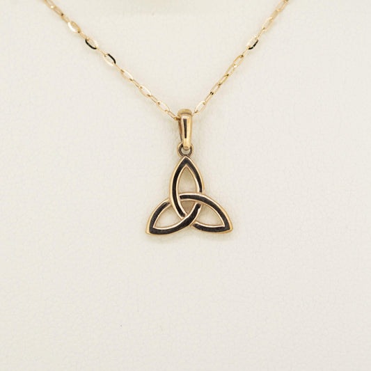 9ct Rose Gold Trinity Necklace — authentic Irish necklace handcrafted in Galway, Ireland