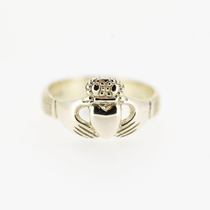 9ct White Gold 100 Year Claddagh Ring — authentic Irish Claddagh ring handcrafted in Galway, Ireland