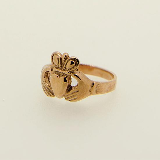 Childrens 9ct Rose Gold Claddagh Ring — authentic Irish Claddagh ring handcrafted in Galway, Ireland