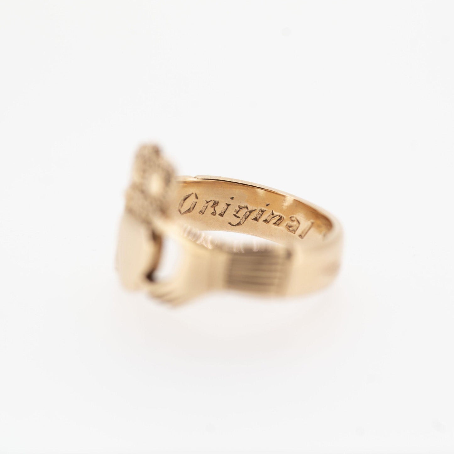 Gents 14ct Rose Gold Claddagh Ring — authentic Irish Claddagh ring handcrafted in Galway, Ireland