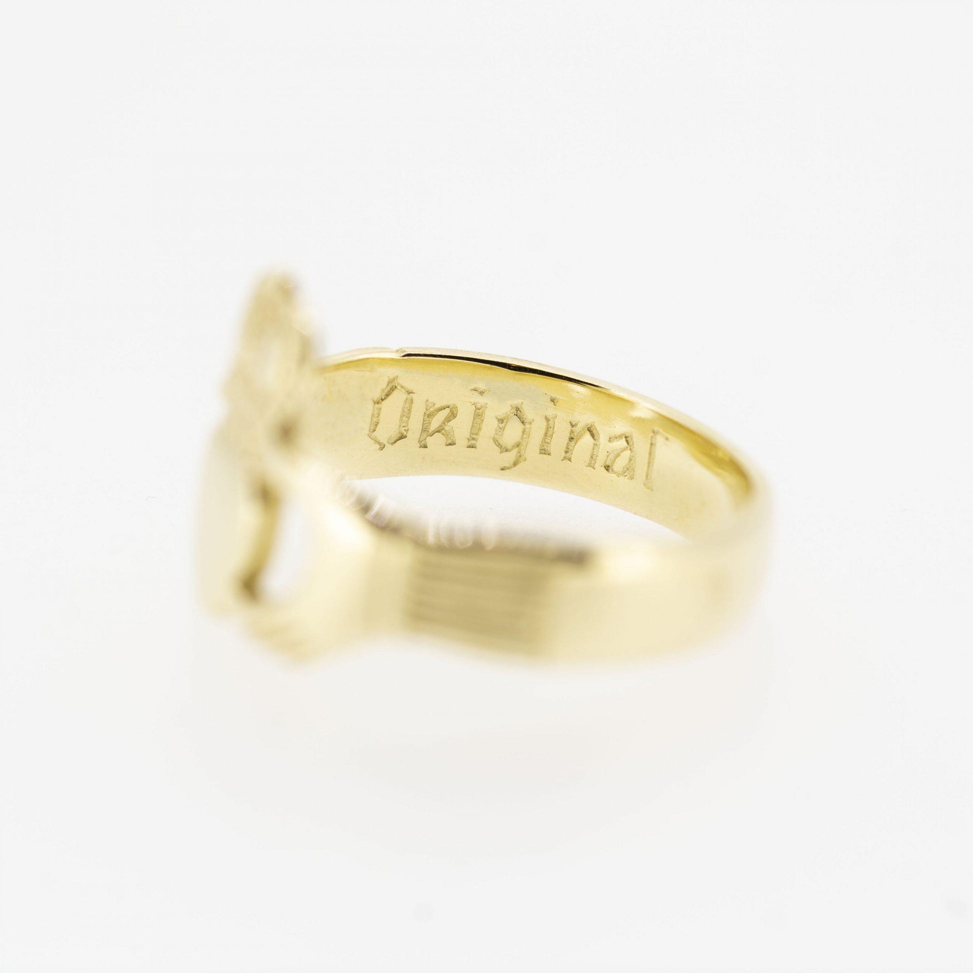 Gents 14ct Yellow Gold Claddagh Ring — authentic Irish Claddagh ring handcrafted in Galway, Ireland