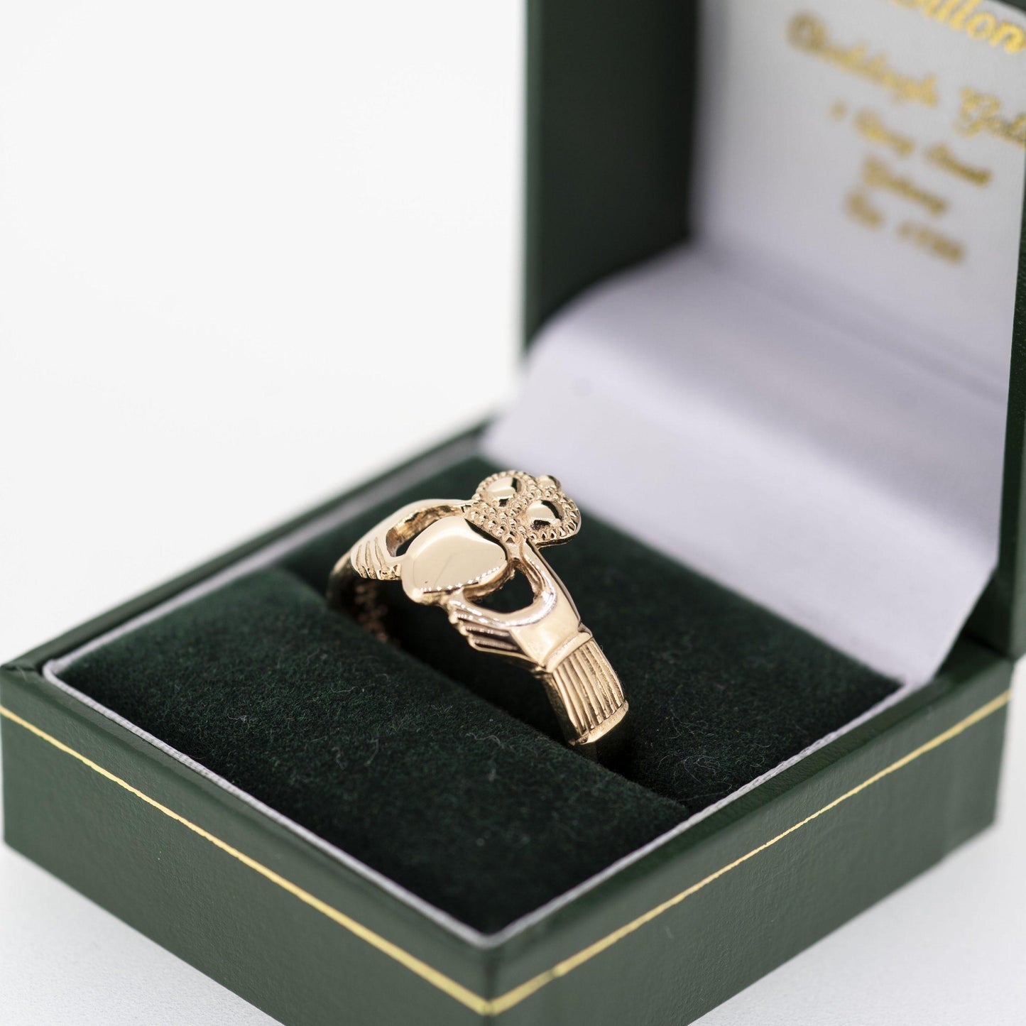 Gents 18ct Rose Gold Claddagh Ring — authentic Irish Claddagh ring handcrafted in Galway, Ireland