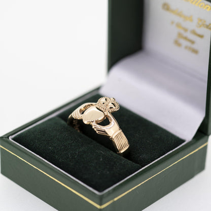 Gents 18ct Rose Gold Claddagh Ring — authentic Irish Claddagh ring handcrafted in Galway, Ireland