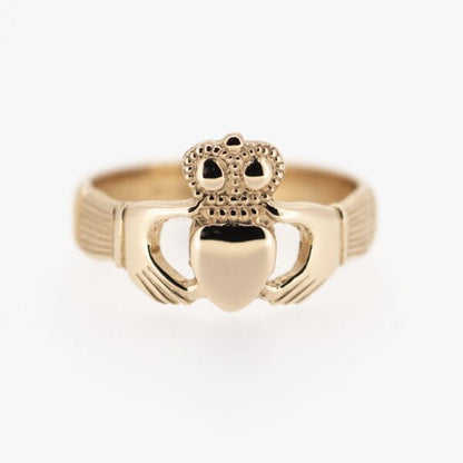 Gents 18ct Rose Gold Claddagh Ring — authentic Irish Claddagh ring handcrafted in Galway, Ireland
