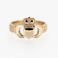 Gents 18ct Rose Gold Claddagh Ring — authentic Irish Claddagh ring handcrafted in Galway, Ireland