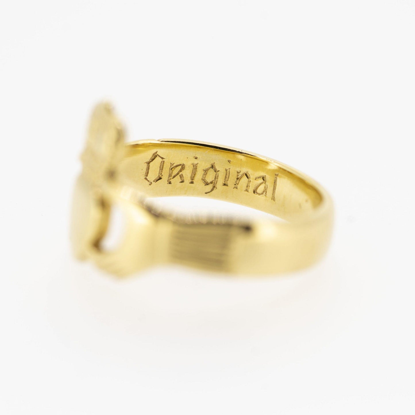 Gents 18ct Yellow Gold Claddagh Ring — authentic Irish Claddagh ring handcrafted in Galway, Ireland