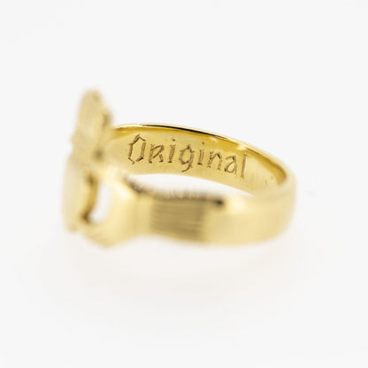 Gents 18ct Yellow Gold Claddagh Ring — authentic Irish Claddagh ring handcrafted in Galway, Ireland