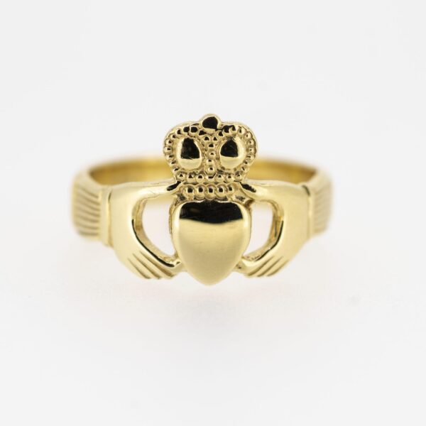 Gents 18ct Yellow Gold Claddagh Ring — authentic Irish Claddagh ring handcrafted in Galway, Ireland