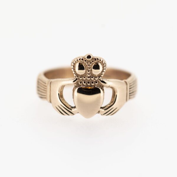 Gents 9ct Rose Gold Claddagh Ring — authentic Irish Claddagh ring handcrafted in Galway, Ireland