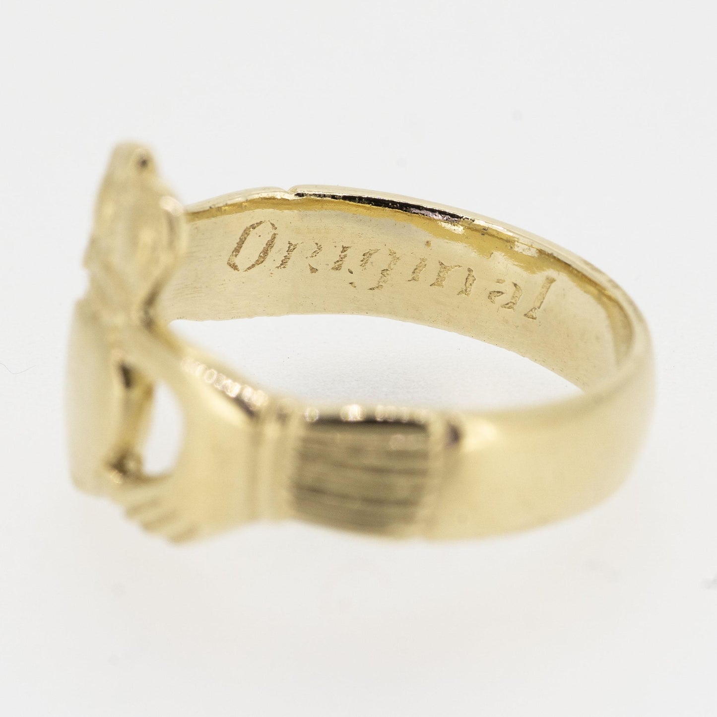 Gents 9ct Yellow Gold Claddagh Ring — authentic Irish Claddagh ring handcrafted in Galway, Ireland