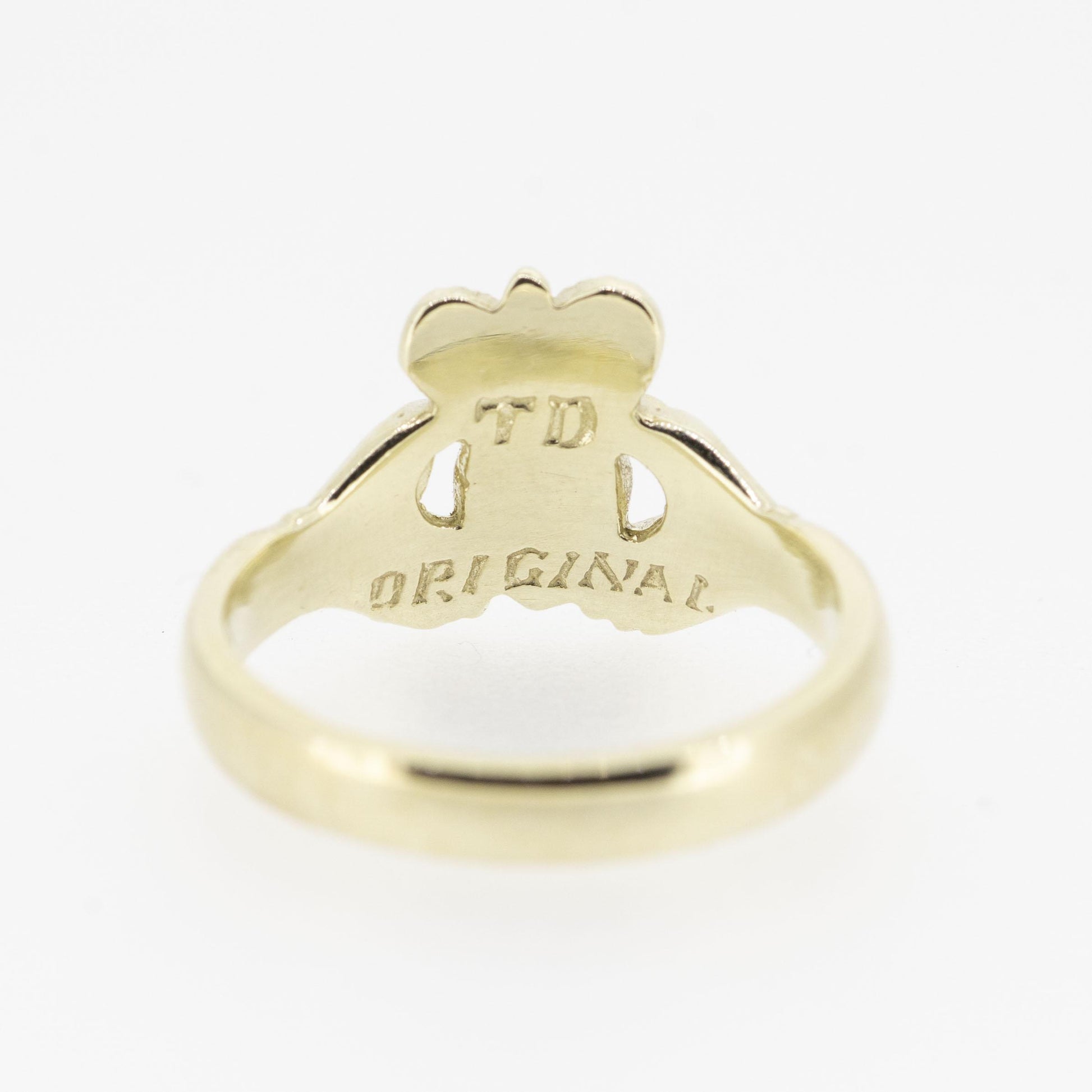 Ladies 14ct Yellow Gold Claddagh Ring — authentic Irish Claddagh ring handcrafted in Galway, Ireland
