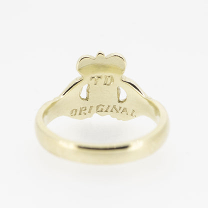 Ladies 14ct Yellow Gold Claddagh Ring — authentic Irish Claddagh ring handcrafted in Galway, Ireland