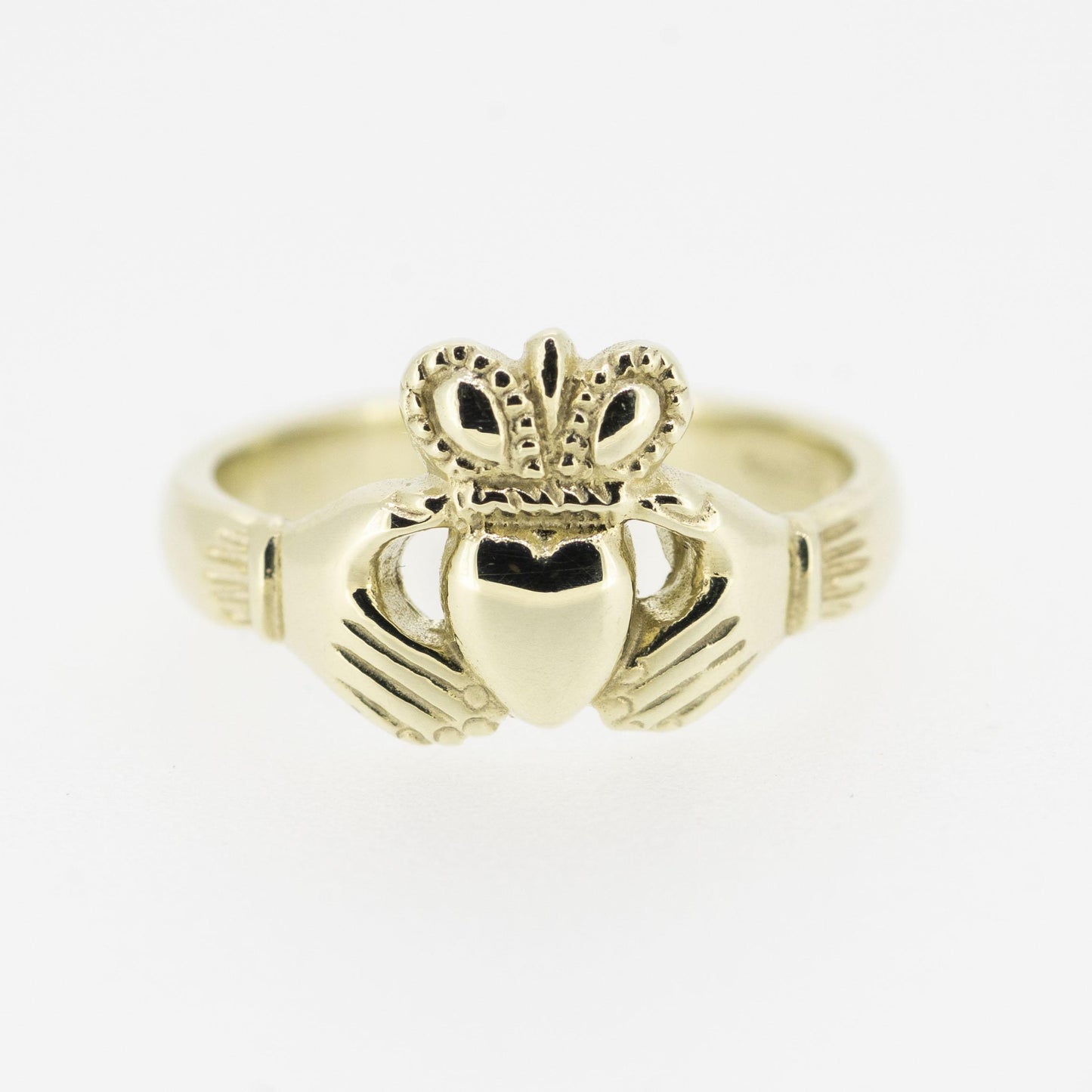 Ladies 14ct Yellow Gold Claddagh Ring — authentic Irish Claddagh ring handcrafted in Galway, Ireland