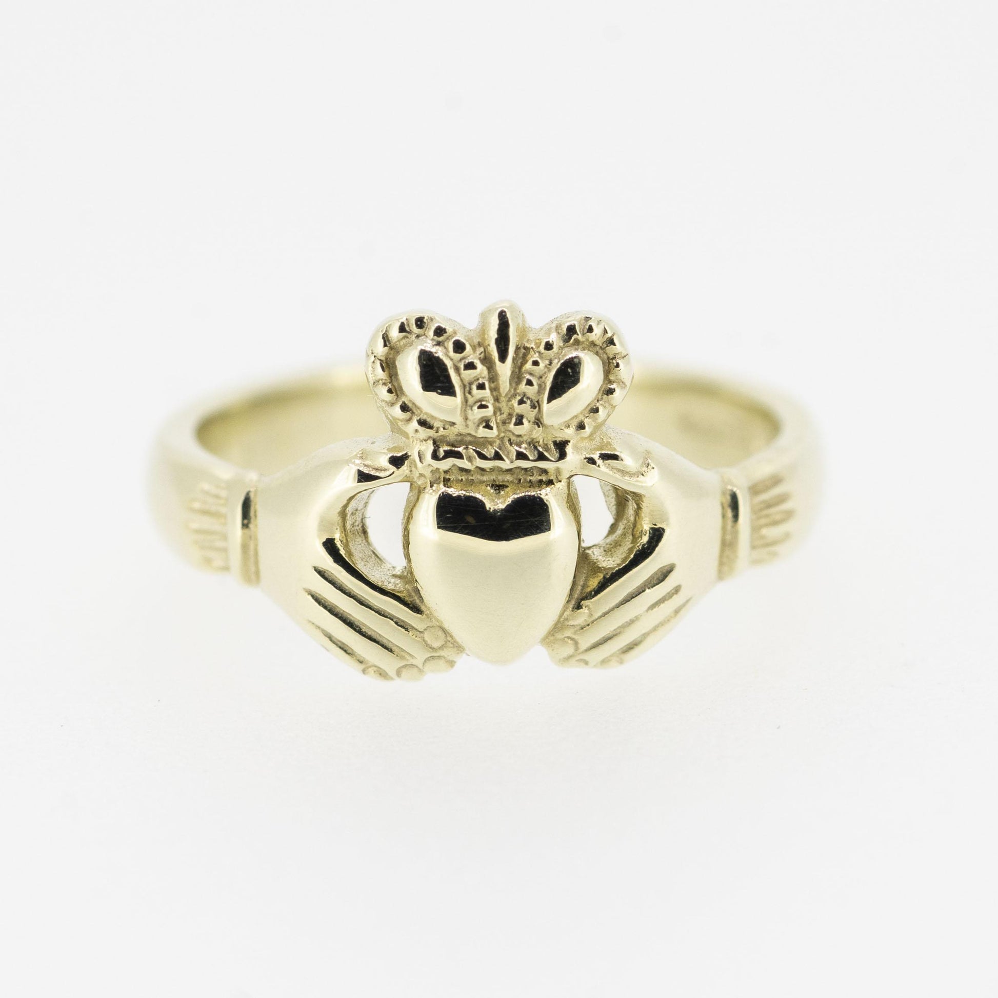 Ladies 14ct Yellow Gold Claddagh Ring — authentic Irish Claddagh ring handcrafted in Galway, Ireland