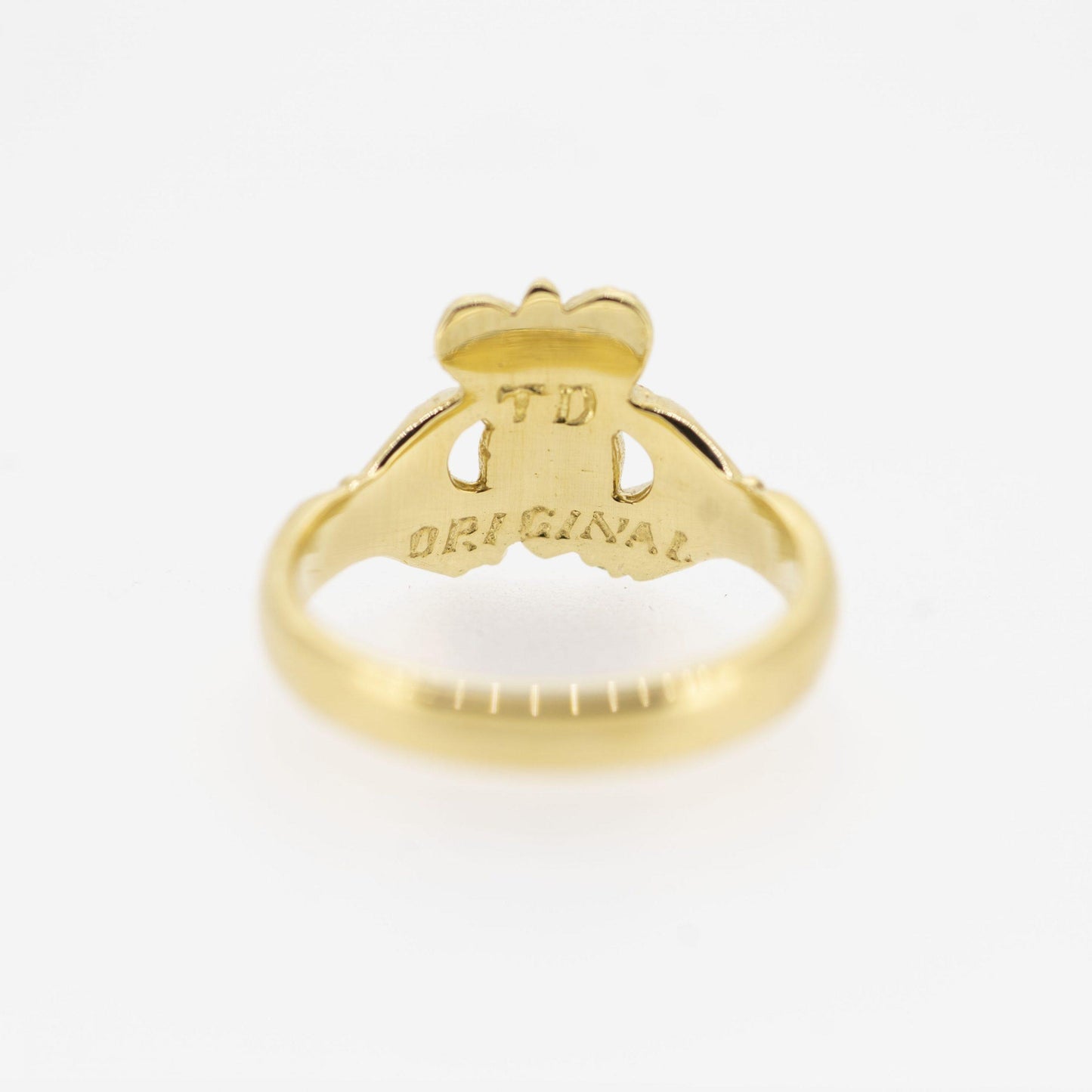 Ladies 18ct Yellow Gold Claddagh Ring — authentic Irish Claddagh ring handcrafted in Galway, Ireland