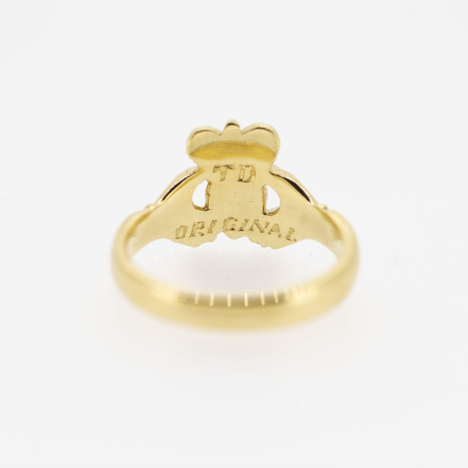 Ladies 18ct Yellow Gold Claddagh Ring — authentic Irish Claddagh ring handcrafted in Galway, Ireland