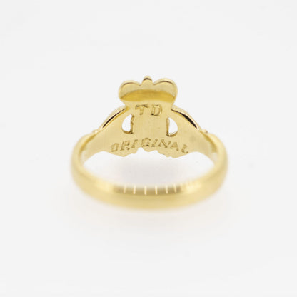 Ladies 18ct Yellow Gold Claddagh Ring — authentic Irish Claddagh ring handcrafted in Galway, Ireland
