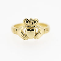 Ladies 18ct Yellow Gold Claddagh Ring — authentic Irish Claddagh ring handcrafted in Galway, Ireland