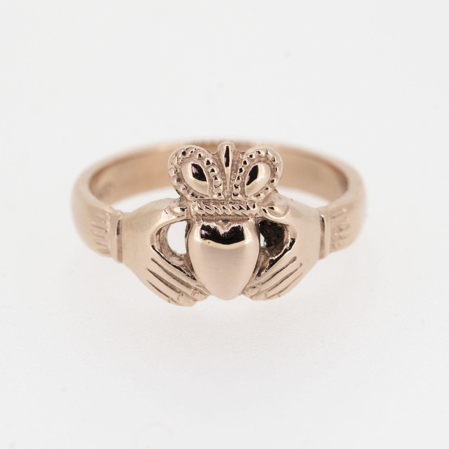 Ladies 9ct Rose Gold Claddagh Ring — authentic Irish Claddagh ring handcrafted in Galway, Ireland