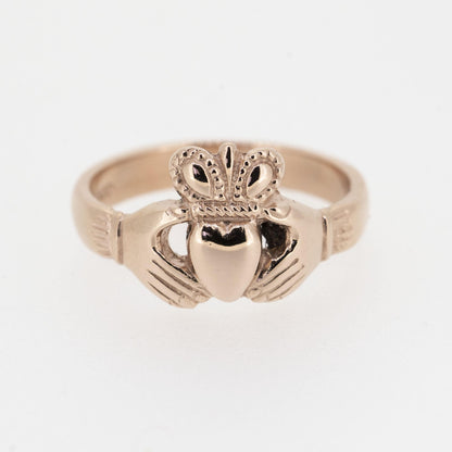 Ladies 9ct Rose Gold Claddagh Ring — authentic Irish Claddagh ring handcrafted in Galway, Ireland