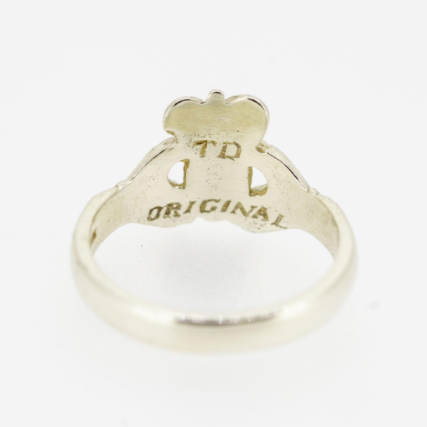 Ladies 9ct White Gold Claddagh Ring — authentic Irish Claddagh ring handcrafted in Galway, Ireland